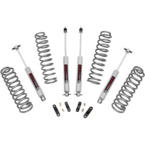 imageRough Country 25quot Lift Kit for 20072018 Jeep Wrangler JK Unlimited  67930N3 Shocks