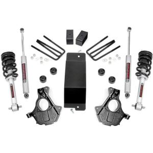imageRough Country 35quot Suspension Lift Kit with N3 StrutsN3 Shocks for Chevy Silverado ampamp GMC Sierra 1500 20142018 wStock Cast Alu or Stamped Steel Control Arms