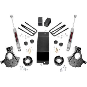 imageRough Country 35quot Suspension Lift Kit with Strut SpacersN3 Shocks for Chevy Silverado ampamp GMC Sierra 1500 20142018 wStock Cast Steel Control Arms