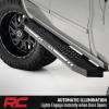 imageRough Country AC2 Running Boards for Chevy Silverado ampamp GMC Sierra 1500 20072018 CrewCab  Aluminum Side Steps with AutoOn AmberWhite LED Lights BoltOn Install