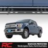 imageRough Country AC2 Running Boards for Ford F150LightningF250F350Raptor 20152025 Crew Cab  BoltOn Aluminum Side Steps with AutoOn AmberWhite LED Lights