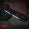 imageRough Country AC2 Running Boards for Toyota Tundra CrewMax 20222025  Aluminum Side Steps with AutoOn AmberWhite LED Lights BoltOn Install