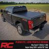 imageRough Country Hard FlipUp Truck Bed Tonneau Cover for Ford F250 ampamp F350 Super Duty 20172025  Aluminum TriFold Bed Cover Fits 610quot 819quot BedHard RollUp