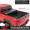 imageRough Country Hard LowProfile TriFold Tonneau Cover for Chevy Silverado ampamp GMC Sierra 2500HD ampamp 3500HD 20202025  LowProfile Aluminum Truck Bed Cover Fits 69quot Bed wRail Caps