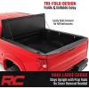 imageRough Country Hard TriFold Flip Up Truck Bed Tonneau Cover for Chevy Silverado ampamp GMC Sierra 1500 20192025  Flush Aluminum Bed Cover Fits 67 794quot Bed67 Bed