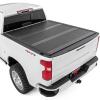 imageRough Country Hard TriFold Flip Up Truck Bed Tonneau Cover for Chevy Silverado ampamp GMC Sierra 1500 20192025  Flush Aluminum Bed Cover Fits 67 794quot Bed510 Bed