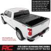imageRough Country Hard TriFold Flip Up Truck Bed Tonneau Cover for Chevy Silverado ampamp GMC Sierra 1500 20192025  Flush Aluminum Bed Cover Fits 67 794quot Bed510 Bed