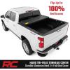 imageRough Country Hard TriFold Flip Up Truck Bed Tonneau Cover for Chevy Silverado ampamp GMC Sierra 1500 20192025  Flush Aluminum Bed Cover Fits 67 794quot Bed510 Bed