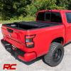 imageRough Country Hard TriFold Flip Up Truck Bed Tonneau Cover for Nissan Frontier 20222025  Fits 5 589595quot Bed AllWeather Flush Aluminum Panels