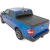 imageRough Country Hard TriFold Truck Bed Tonneau Cover for Ford Maverick 20222025  Aluminum FlipUp Folding Bed Cover Fits 46 544quot Bed