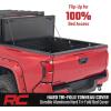 imageRough Country Hard TriFold Truck Bed Tonneau Cover for Toyota Tacoma 20242025  Aluminum FlipUp Folding Bed Cover Fits 6 737quot Bed5 Bed