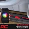 imageRough Country MultiColor LED Running Boards for Ford F150Lightning F250F350 Raptor Crew Cab 20152025  Bluetooth App Control Aluminum Steps with RGB Lights ampamp Dynamic Effects