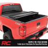 imageRough Country Soft TriFold Vinyl Tonneau Cover for Chevy Silverado ampamp GMC Sierra 1500 20142019  Fits 59quot 699quot Bed wo Cargo Management System