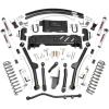 imageRough Country 45quot Lift Kit w V2 Shocks AddALeaf Springs ampamp Adjustable Control Arms for Jeep Cherokee XJ 19842001 25L40L w NP242 Transfer Case