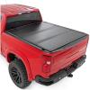 imageRough Country Hard TriFold Flip Up Truck Bed Tonneau Cover for Chevy Silverado ampamp GMC Sierra 1500 20192025  Flush Aluminum Bed Cover Fits 67 794quot Bed510 Bed