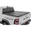 imageRough Country Hard TriFold Flip Up Truck Bed Tonneau Cover for Dodge Ram 1500 20192025 TRX 20212025  Flush Aluminum Bed Cover Fits 57quot 667quot Bed