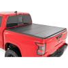 imageRough Country Hard TriFold Flip Up Truck Bed Tonneau Cover for Nissan Frontier 20052021  Fits 5 60quot Bed WeatherResistant Flush Aluminum Panels
