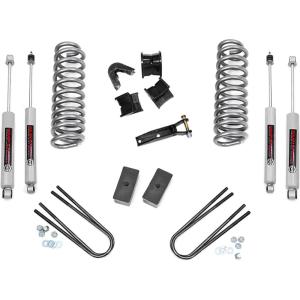imageRough Country 25quot Suspension Lift Kit for Ford F100F150 4WD 19771979  N3 Shocks Front Coil Springs CBushings ampamp Lift Blocks Fits Up to 33quot Tires
