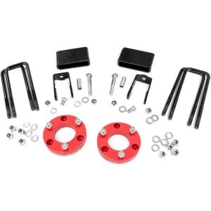 imageRough Country 2quot Lift Kit for 20162024 Nissan Titan XD  Anodized Red  868RED