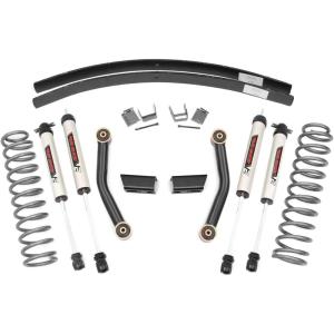 imageRough Country 3quot Lift Kit for 19842001 Jeep Cherokee XJ 2WD4WD  67041M1 Shocks  AddaLeaf Springs