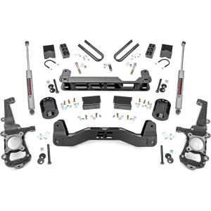imageRough Country 4quot Suspension Lift Kit with Strut Spacers ampamp N3 Rear Shocks for Ford F150 20212023 2WD
