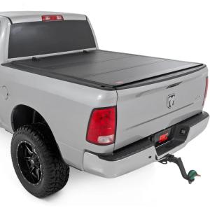 imageRough Country Hard Flip Up Truck Bed Tonneau Cover for Dodge Ram 1500 20092018 ampamp 2500 20102025  Aluminum TriFold Bed Cover Fits 64 763quot Bed