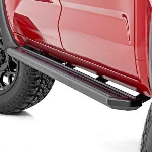 imageRough Country MultiColor LED Running Boards for Toyota Tundra 20222025 CrewMax  Bluetooth App Control Aluminum Steps with RGB Lights ampamp Dynamic Effects