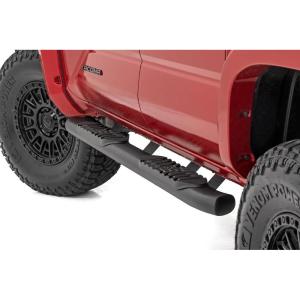 imageRough Country Oval Nerf Steps for Toyota Tacoma 20242025 Double Cab  OEM Style Rails with Builtin Side Steps