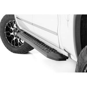imageRough Country RPT2 Running Boards for Chevy Silverado ampamp GMC Sierra 15002500HD3500HD 20072018 Crew Cab  Sleek Profile NonSlip Step Easy Install