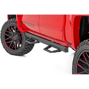 imageRough Country SRL2 Aluminum Side Steps for Chevy Silverado ampamp GMC Sierra 15002500HD3500HD 20072018 Crew Cab  Modular Running Boards with Adjustable Step Placement