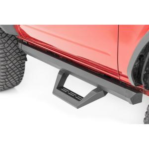 imageRough Country SRX2 Adjustable Aluminum Steps for Ford Bronco 20212025 2Door  Modular Running Boards with SlideAdjust Steps