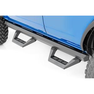 imageRough Country SRX2 Adjustable Aluminum Steps for Ford Bronco 20212025 4Door  Modular Running Boards with SlideAdjust Steps