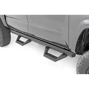 imageRough Country SRX2 Adjustable Aluminum Steps for Toyota Tacoma 20052023 Double Cab  Modular Running Boards with Sliding Steps