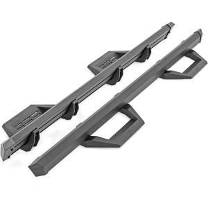 imageRough Country SRX2 Adjustable Aluminum Steps for Toyota Tacoma 20242025 Double Cab  Modular Running Boards with SlideAdjust Steps