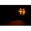 imageRough Country 2quot Black Series Flush Mount LED Lights  Amber DRL  70803BLKDRLA