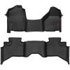 imageRough Country All Weather Floor Mats Set for Dodge Ram 1500 QuadCab 20122018 wFront Row Bench Seat  Custom Fit Floor Armor Raised Lip Easy Clean
