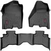 imageRough Country All Weather Floor Mats for Dodge Ram 1500 Quad Cab 20122018  NonSlip Waterproof Flexible Floor Mat Front ampamp Rear Set