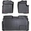 imageRough Country All Weather Floor Mats for Ford F150 Crew Cab 20112014  NonSlip Waterproof Flexible Floor Mat Front ampamp Rear Set