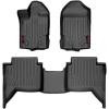 imageRough Country All Weather Floor Mats for Ford Ranger Crew Cab 20192023  NonSlip Waterproof Flexible Floor Mat Front ampamp Rear Set