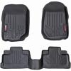 imageRough Country Floor Mats for 20072013 Jeep Wrangler JK Unlimited  M60712 Front  Rear Black
