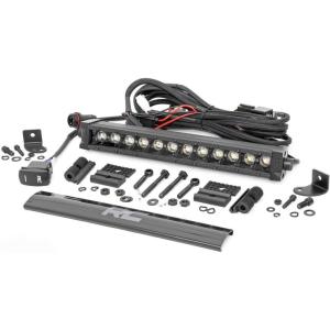 imageRough Country 12quot Black Series Single Row LED Light Bar  White DRL  70712BLDRL