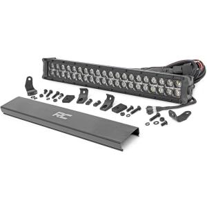 imageRough Country 20quot Black Series Dual Row LED CREE Light Bar  White DRL  70920BD