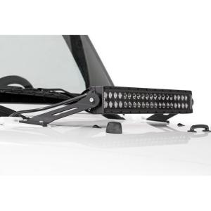 imageRough Country 20quot Hood LED Brackets for 20072018 Jeep Wrangler JK  70533