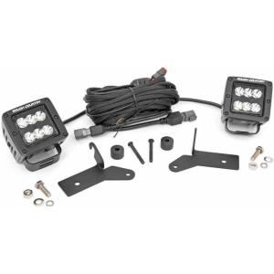 imageRough Country 2quot LED Lower Windshield Kit for 20182022 Jeep Wrangler JL  70052