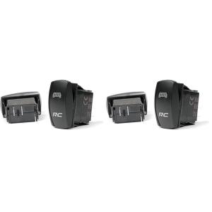 imageRough Country 2quotx1quot Backlit Rocker Switch  Blue Back Light 709SW Single LED Rocker Black1 Count Pack of 2