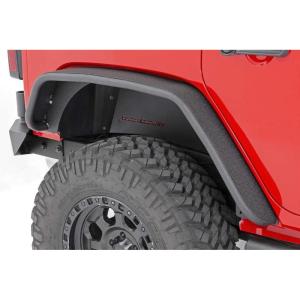 imageRough Country 5quot Rear Tubular Fender Flares for 0718 Jeep Wrangler JK  10532