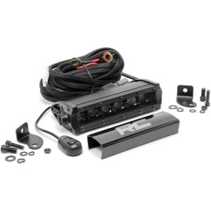 imageRough Country 6inch LED Light Bar  30W CREE LED 2400 Lumen Spot Focus Beam Rugged OffRoad Lighting for Jeeps Trucks UTV ATV