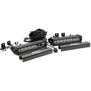 imageRough Country 8quot Black Series Single Row CREE LED Light Bar  Pair  70728BL