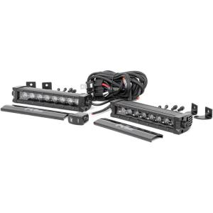 imageRough Country 8quot Black Series Single Row LED Light Bar  White DRL  70728BLDRL