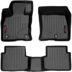 imageRough Country All Weather Floor Mats for Ford Bronco Sport 20212025  Waterproof Custom Fit Flexible Mats Front ampamp Rear Set